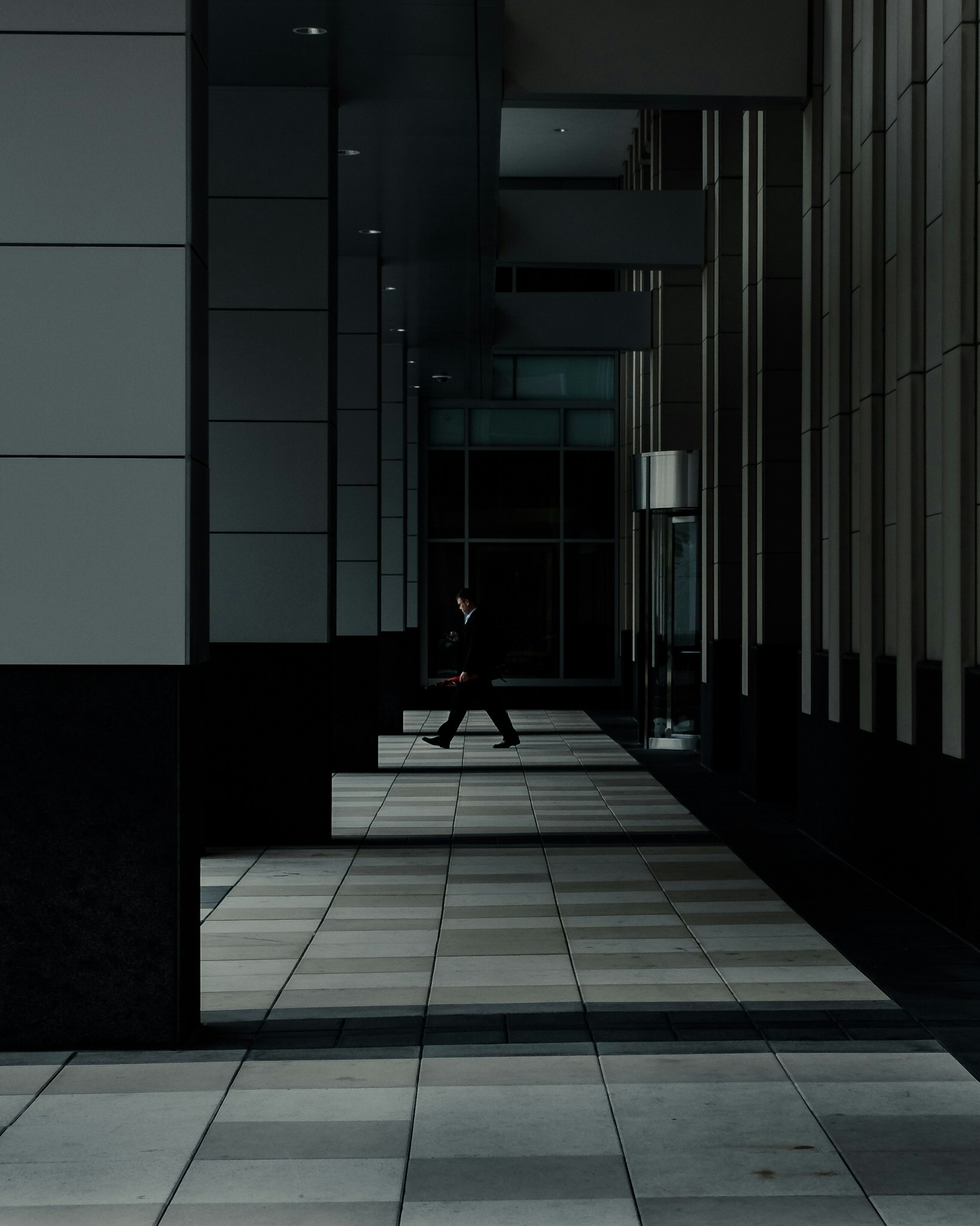 Minimal corporate interior shadows